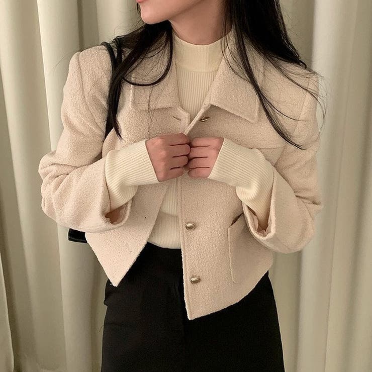 ショート襟付きシングルブレストメルトンジャケット | Ulysses | 詳細画像7 