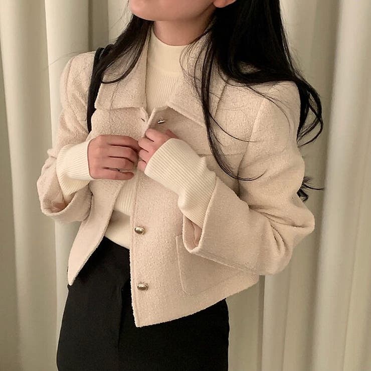 ショート襟付きシングルブレストメルトンジャケット | Ulysses | 詳細画像8 