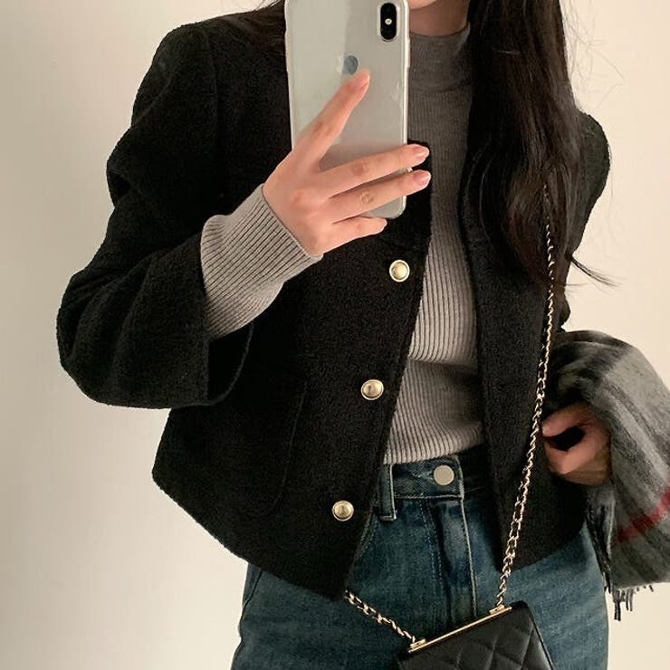 ショート襟付きシングルブレストメルトンジャケット | Ulysses | 詳細画像9 