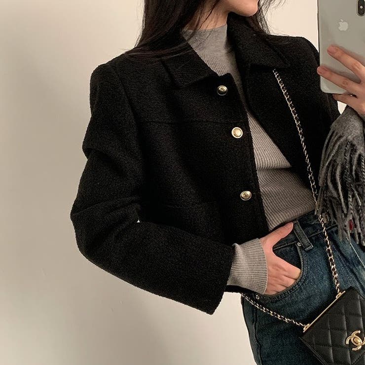 ショート襟付きシングルブレストメルトンジャケット | Ulysses | 詳細画像10 