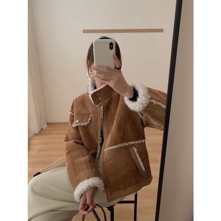 スタンドカラー鹿の毛皮の綿毛ジャケット | Ulysses | 詳細画像1 