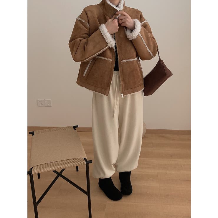 スタンドカラー鹿の毛皮の綿毛ジャケット | Ulysses | 詳細画像4 