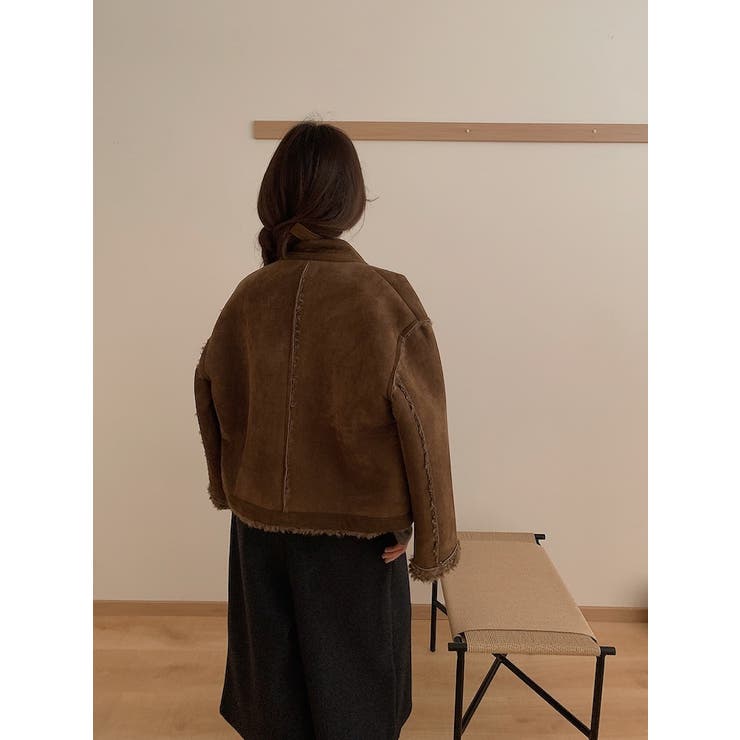 スタンドカラー鹿の毛皮の綿毛ジャケット | Ulysses | 詳細画像5 