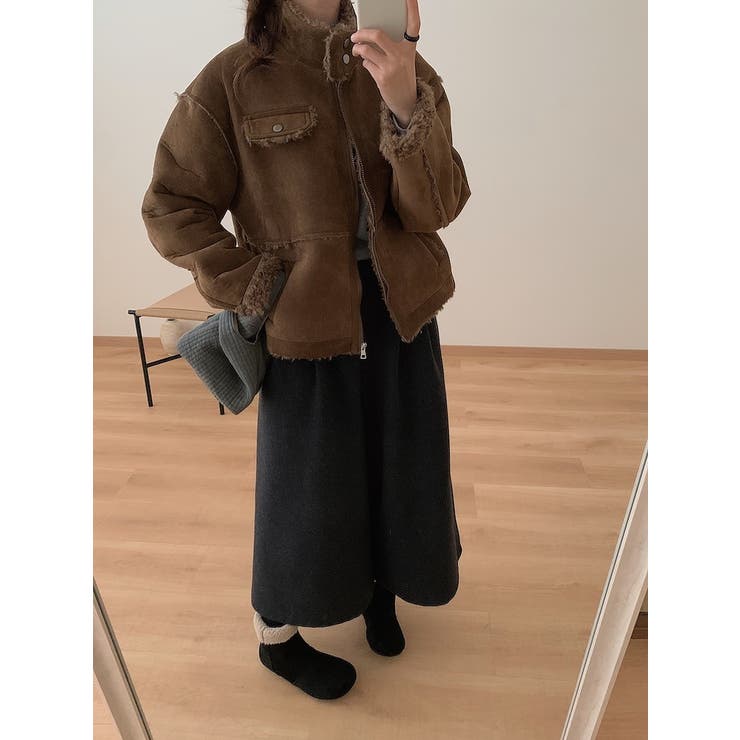 スタンドカラー鹿の毛皮の綿毛ジャケット | Ulysses | 詳細画像7 