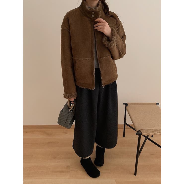 スタンドカラー鹿の毛皮の綿毛ジャケット | Ulysses | 詳細画像8 