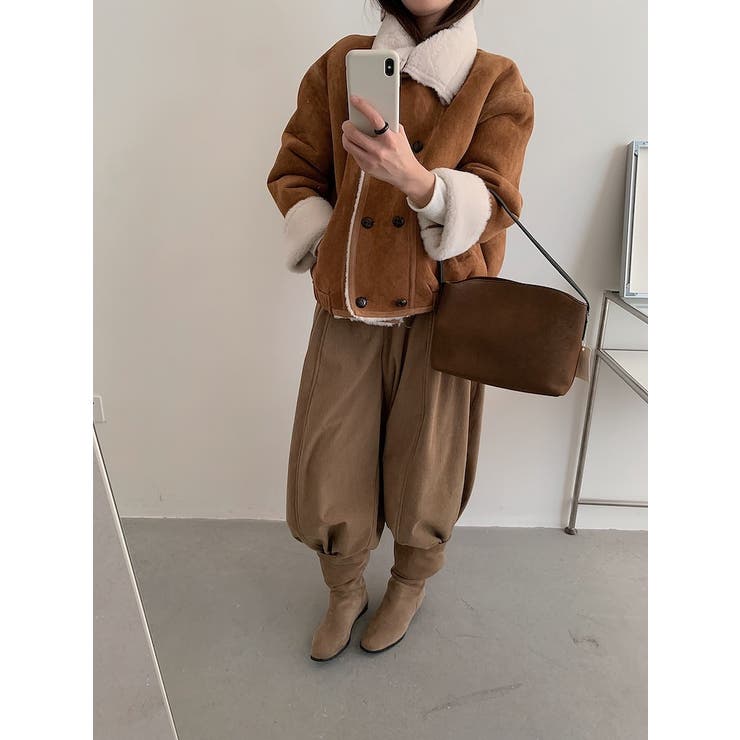 ショートダブルブレスト鹿の毛皮の綿毛ジャケット | Ulysses | 詳細画像4 