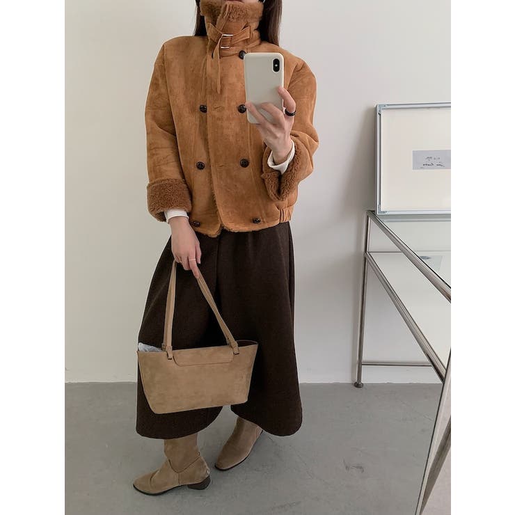 ショートダブルブレスト鹿の毛皮の綿毛ジャケット | Ulysses | 詳細画像16 