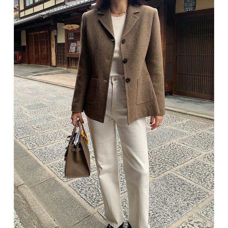 ブラウン | シングルブレストメルトンジャケット | Ulysses