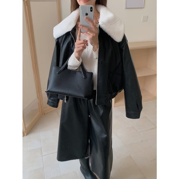 襟付き合成皮革ジャケット | Ulysses | 詳細画像6 