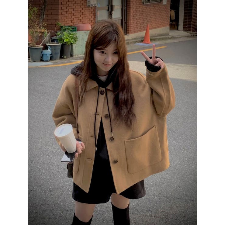 襟付きシングルブレストメルトンジャケット | Ulysses | 詳細画像2 