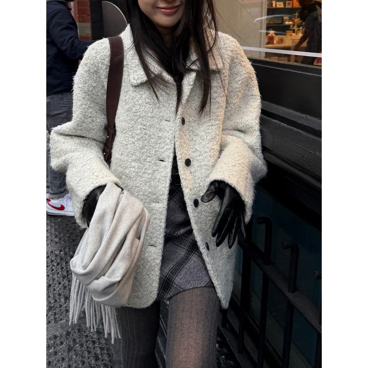 アイボリー | 襟付きシングルブレストジャケット | Ulysses