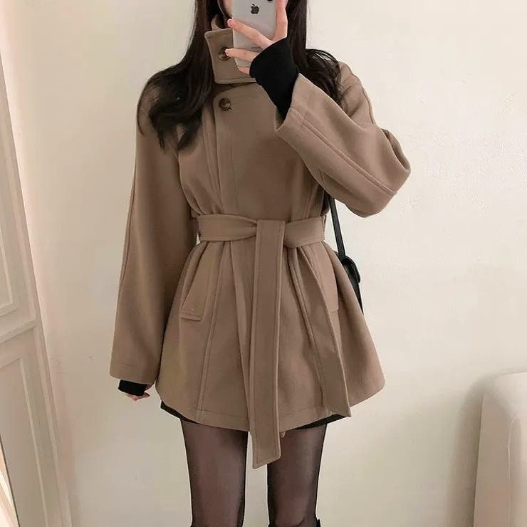 ライトブラウン | リボンスタンドカラーメルトンジャケット | Ulysses