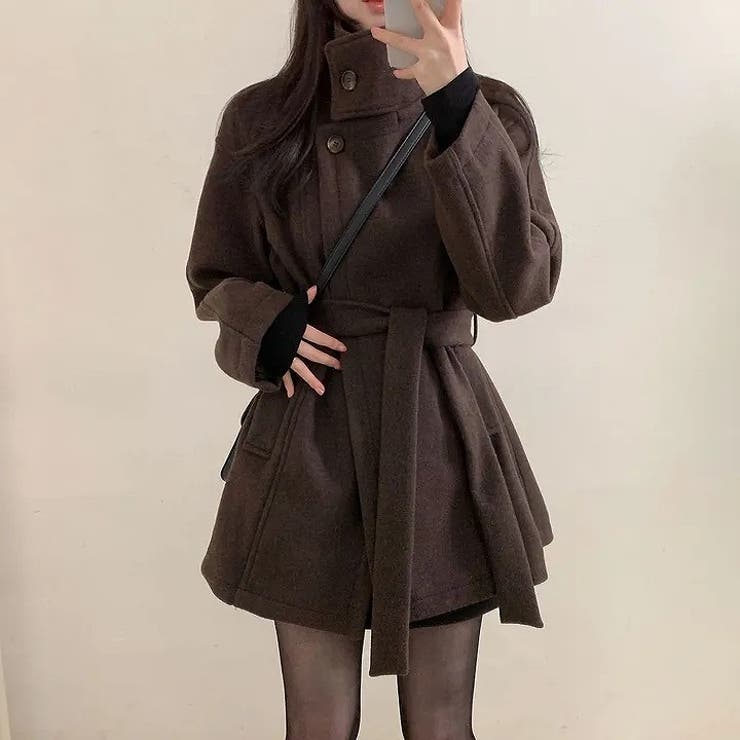 ダークブラウン | リボンスタンドカラーメルトンジャケット | Ulysses