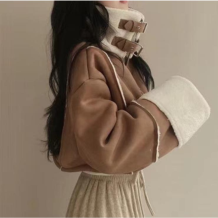 鹿の毛皮の綿毛ボアショートジャケット | Ulysses | 詳細画像6 