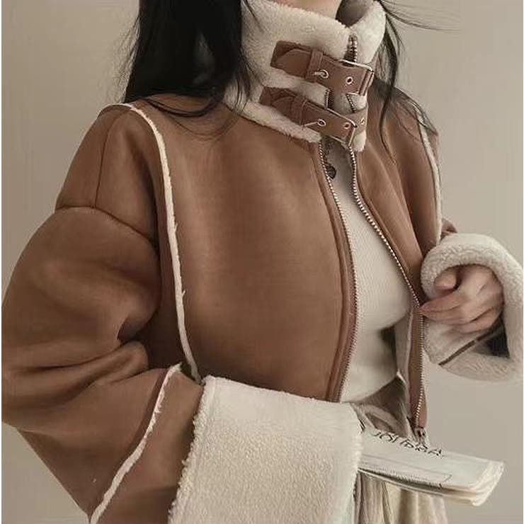 鹿の毛皮の綿毛ボアショートジャケット | Ulysses | 詳細画像7 