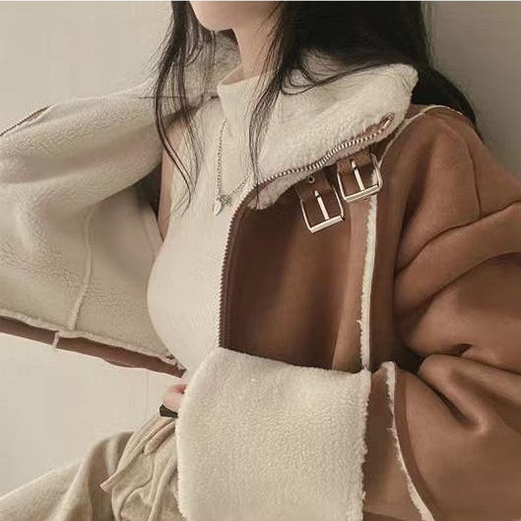 鹿の毛皮の綿毛ボアショートジャケット | Ulysses | 詳細画像8 