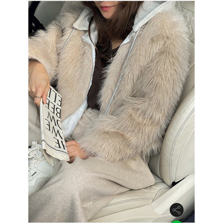 ベージュ | ショートフード付きジャケット | Ulysses