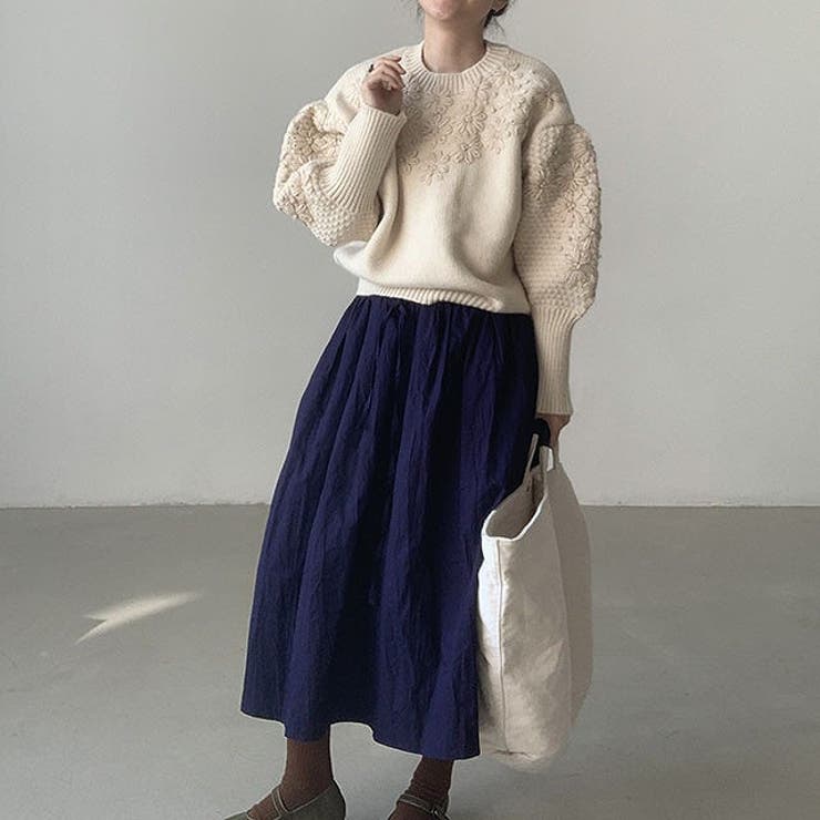 立体感があるフラワーセータートップス | Ulysses | 詳細画像5 