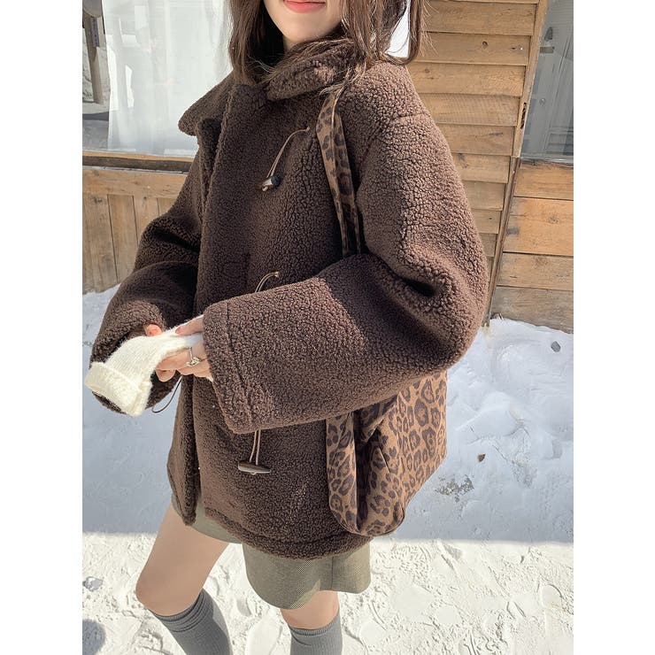 ブラウン | 襟付きボアジャケット | Ulysses