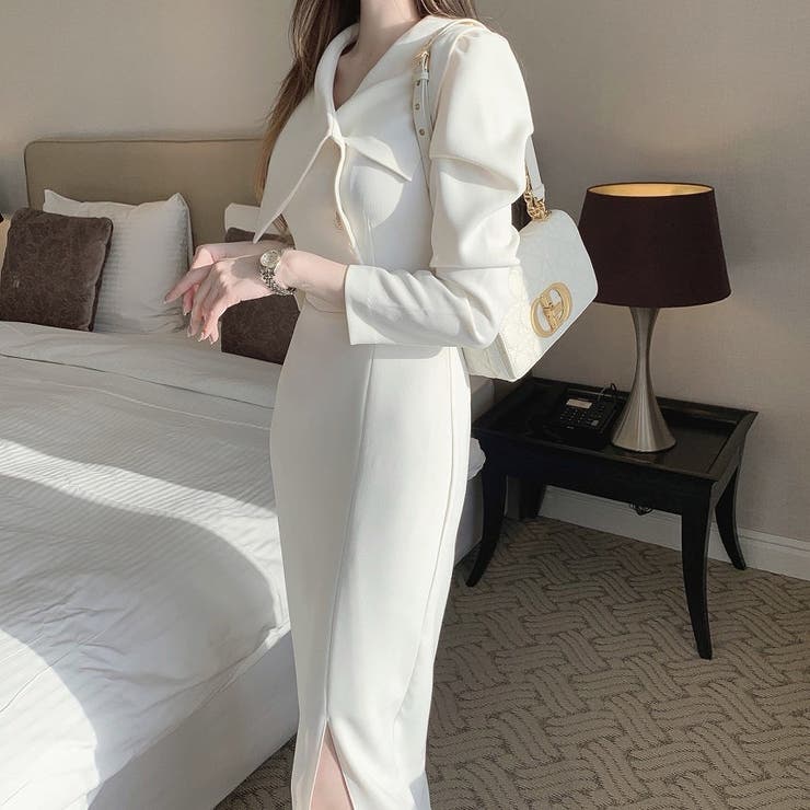 襟付きスリットワンピース | Ulysses | 詳細画像1 