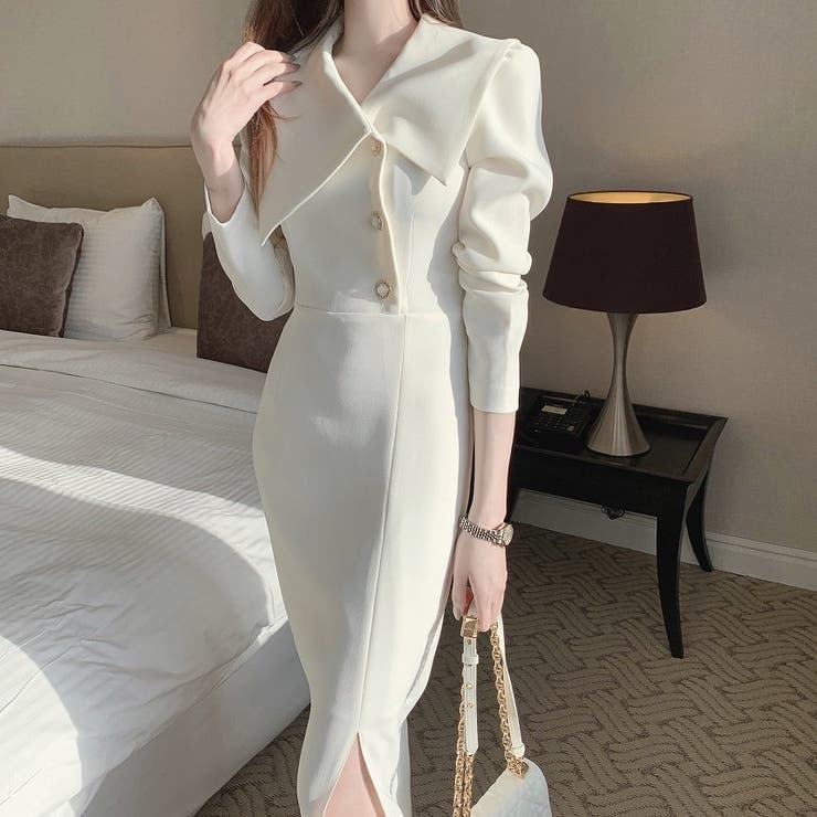 襟付きスリットワンピース | Ulysses | 詳細画像3 