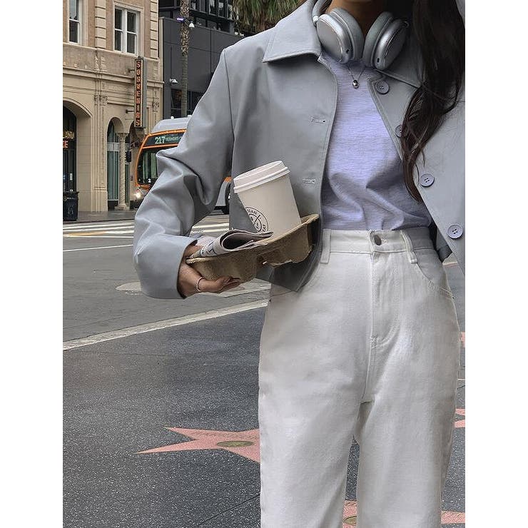 襟付きシングルブレスト合成皮革ジャケット | Ulysses | 詳細画像9 