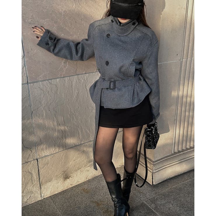 リボンスタンドカラーメルトンジャケット | Ulysses | 詳細画像1 