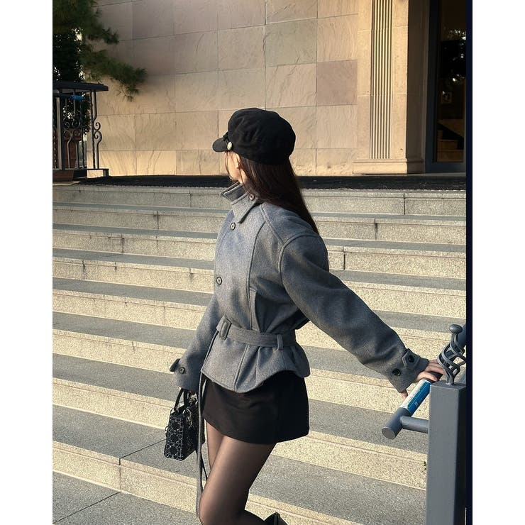 リボンスタンドカラーメルトンジャケット | Ulysses | 詳細画像2 