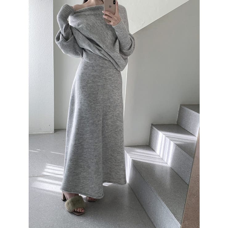 ニットオフショルダートップススカートセットアップ | Ulysses | 詳細画像3 