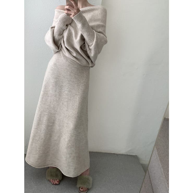 ニットオフショルダートップススカートセットアップ | Ulysses | 詳細画像5 