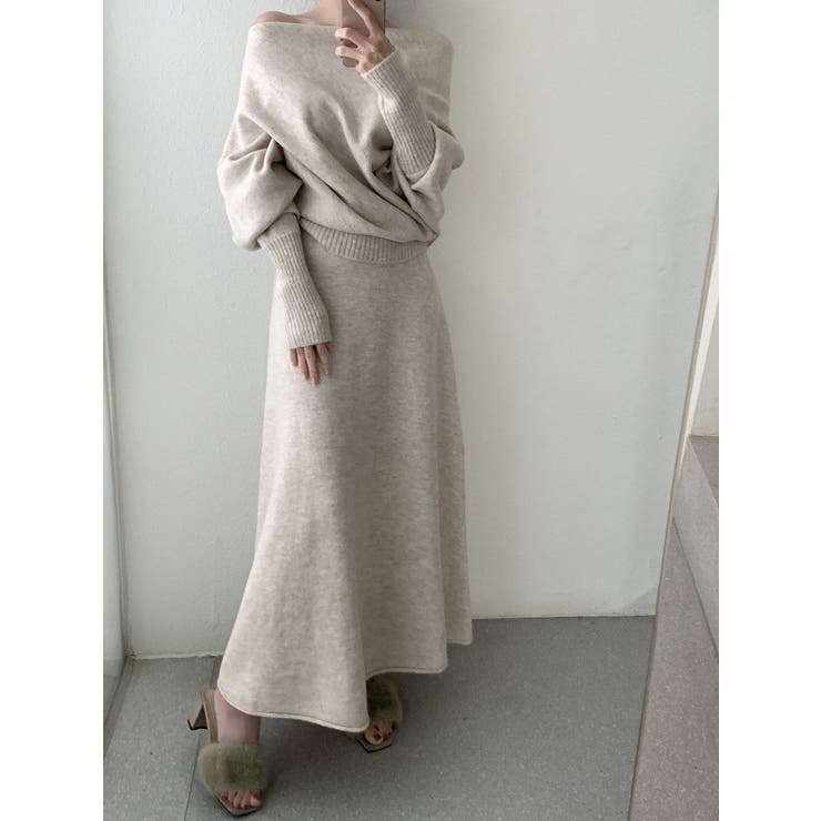 ニットオフショルダートップススカートセットアップ | Ulysses | 詳細画像6 