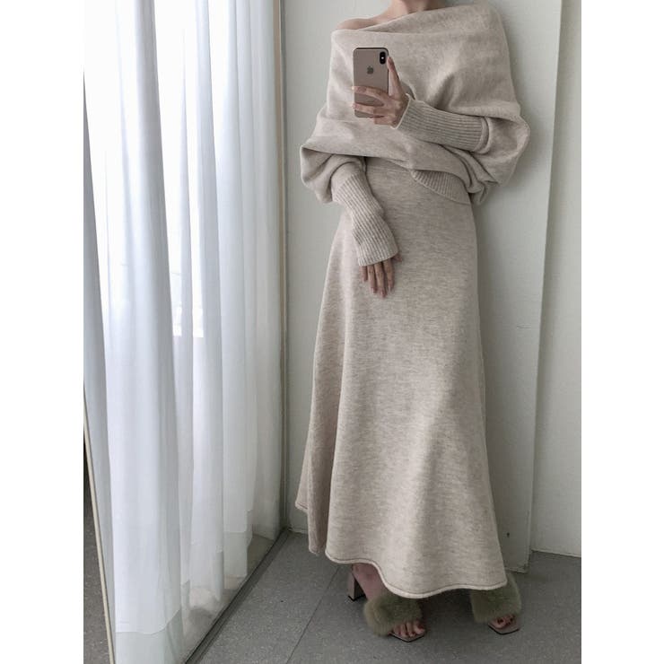 ニットオフショルダートップススカートセットアップ | Ulysses | 詳細画像8 