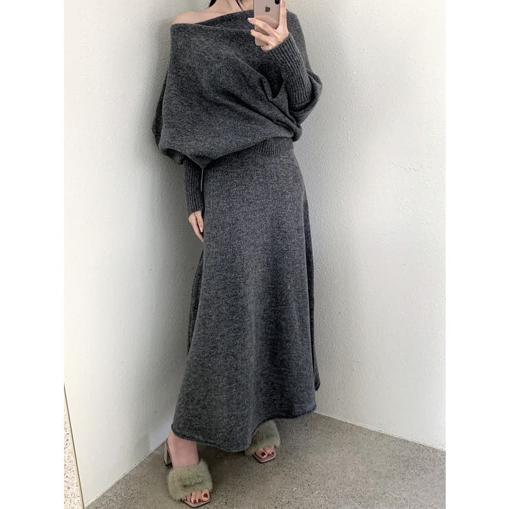 ニットオフショルダートップススカートセットアップ | Ulysses | 詳細画像9 