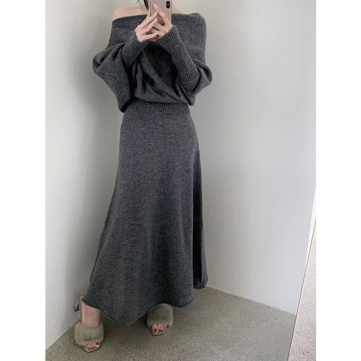 ニットオフショルダートップススカートセットアップ | Ulysses | 詳細画像11 