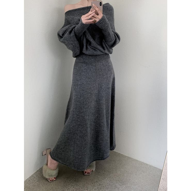 ニットオフショルダートップススカートセットアップ | Ulysses | 詳細画像12 