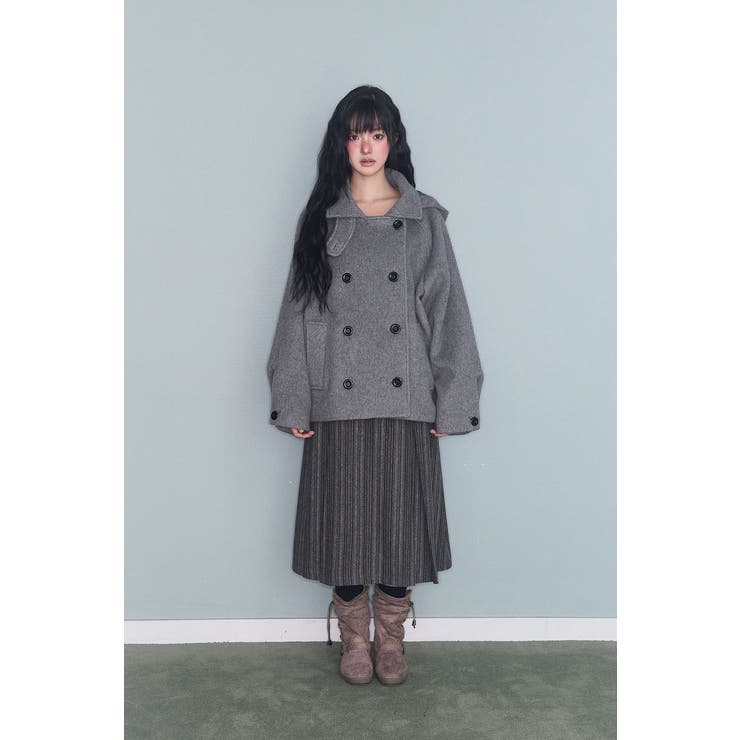 フード付きダブルブレストメルトンジャケット | Ulysses | 詳細画像2 