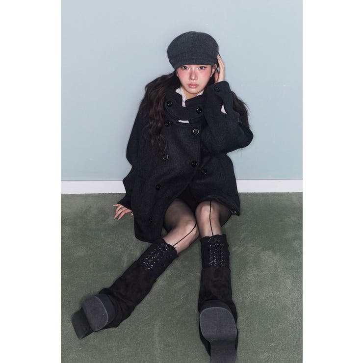 フード付きダブルブレストメルトンジャケット | Ulysses | 詳細画像5 