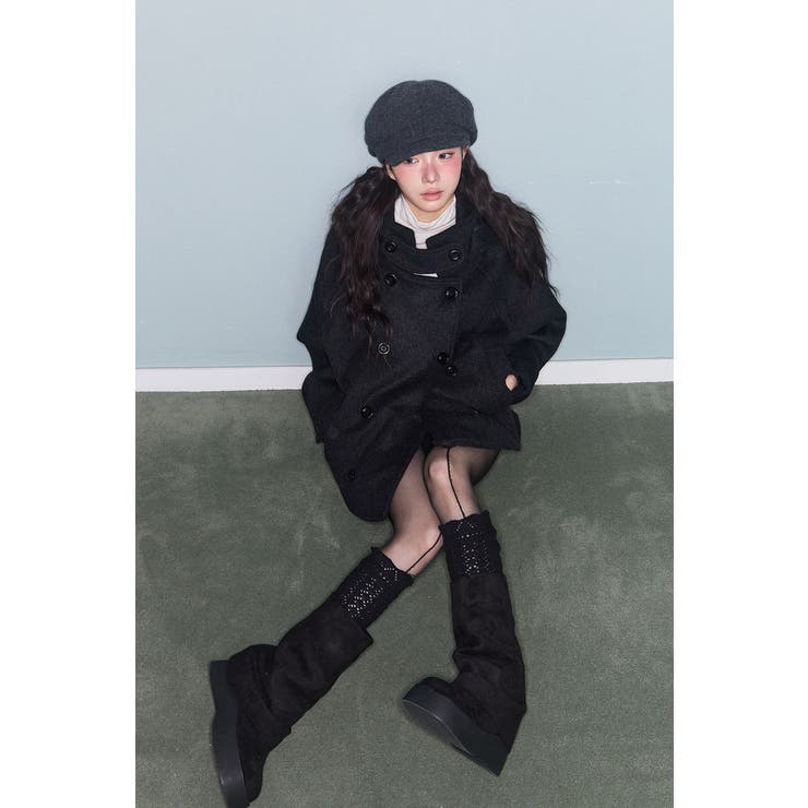 フード付きダブルブレストメルトンジャケット | Ulysses | 詳細画像6 