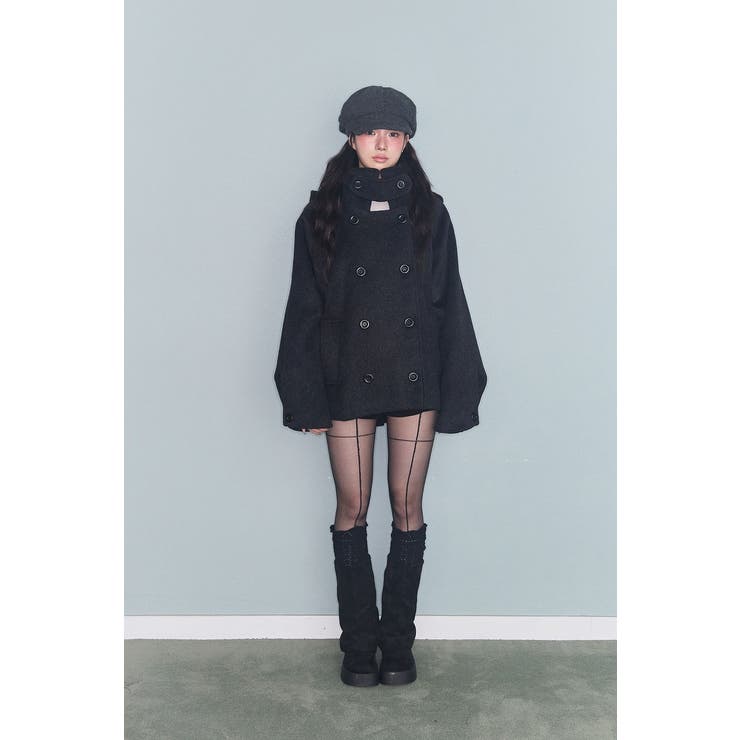 フード付きダブルブレストメルトンジャケット | Ulysses | 詳細画像8 