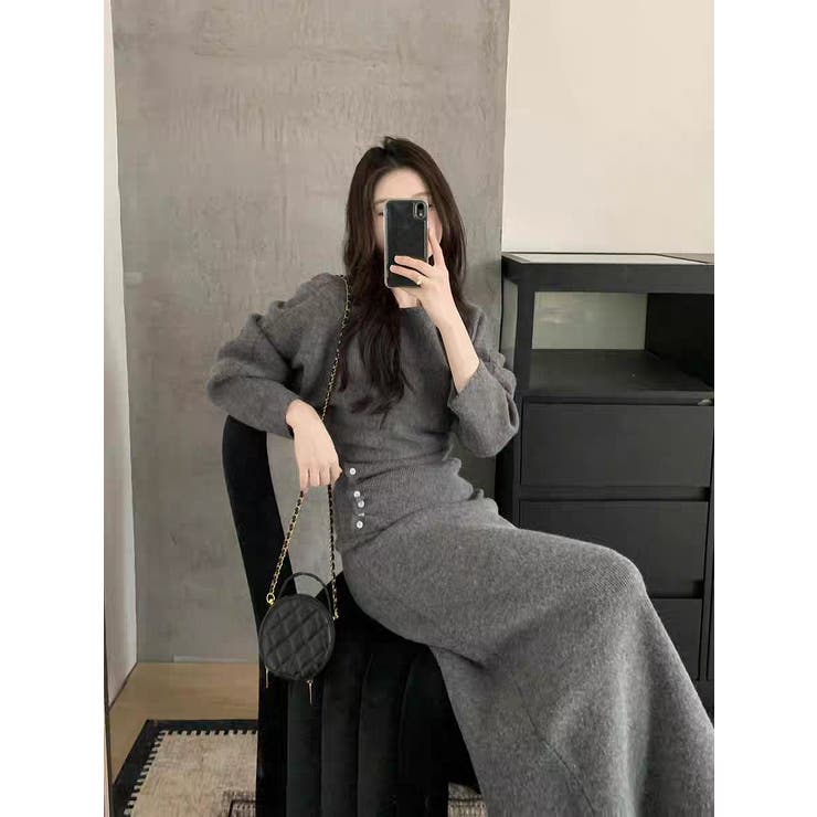 ニットトップススカートセットアップ[品番：NTRW0012218]｜Ulysses