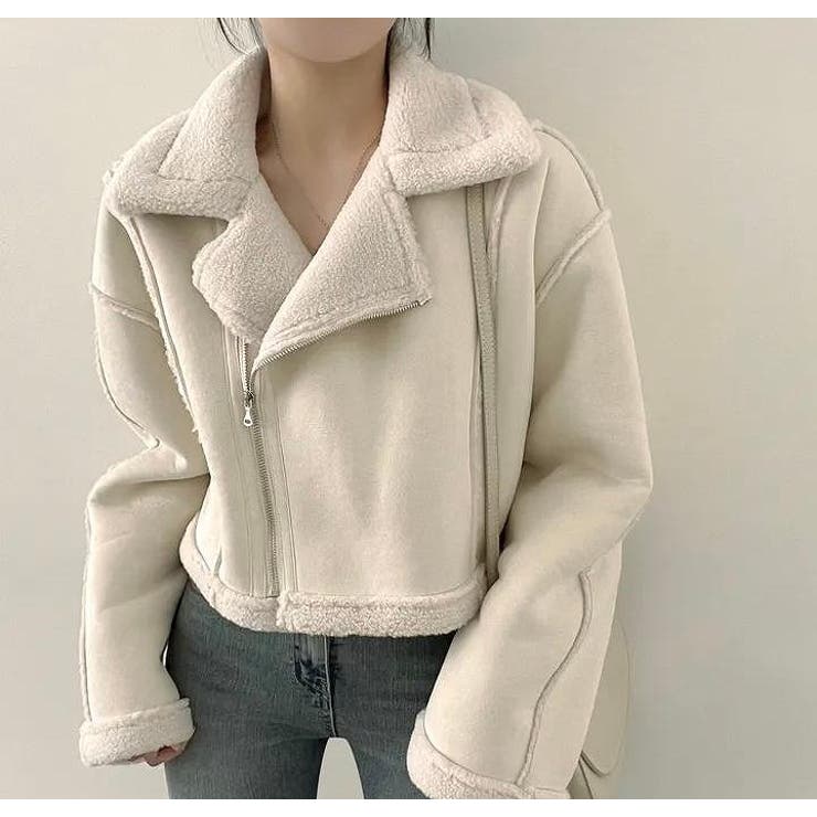 襟付き鹿の毛皮の綿毛ボアジャケット | Ulysses | 詳細画像4 