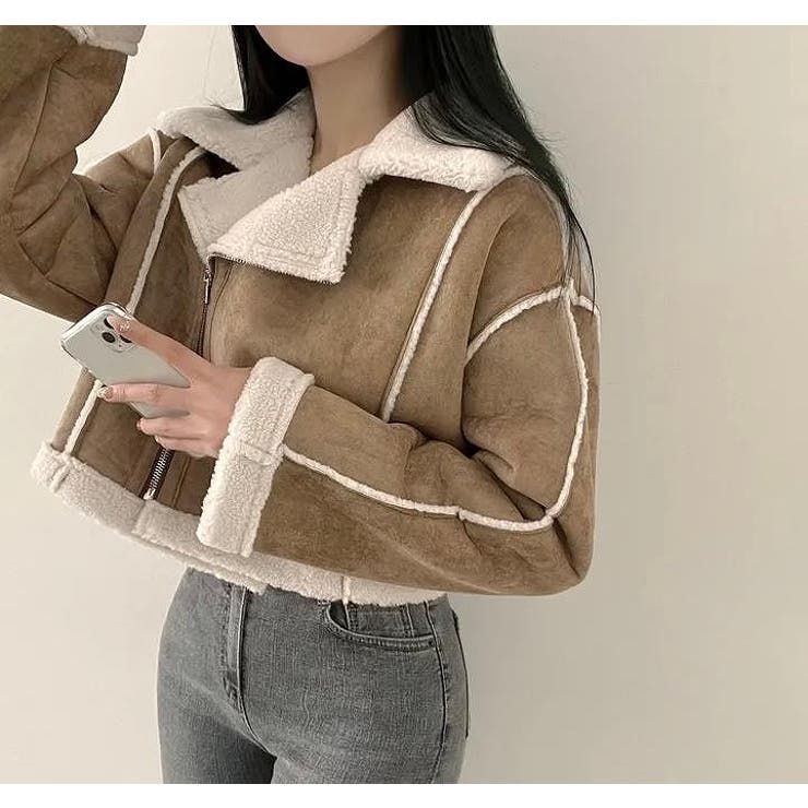 襟付き鹿の毛皮の綿毛ボアジャケット | Ulysses | 詳細画像5 