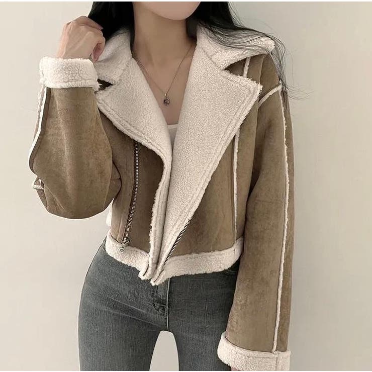 襟付き鹿の毛皮の綿毛ボアジャケット | Ulysses | 詳細画像7 