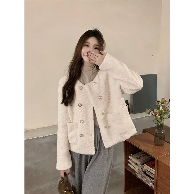 ノーカラーダブルブレストジャケット | Ulysses | 詳細画像3 