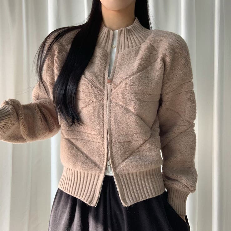 スタンドカラーダブルジップニットジャケット | Ulysses | 詳細画像5 