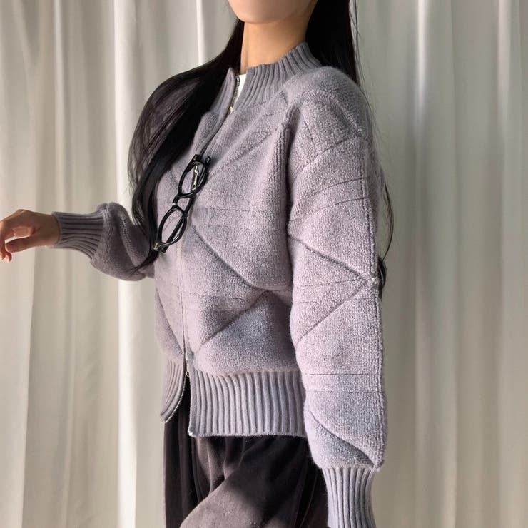 スタンドカラーダブルジップニットジャケット | Ulysses | 詳細画像16 