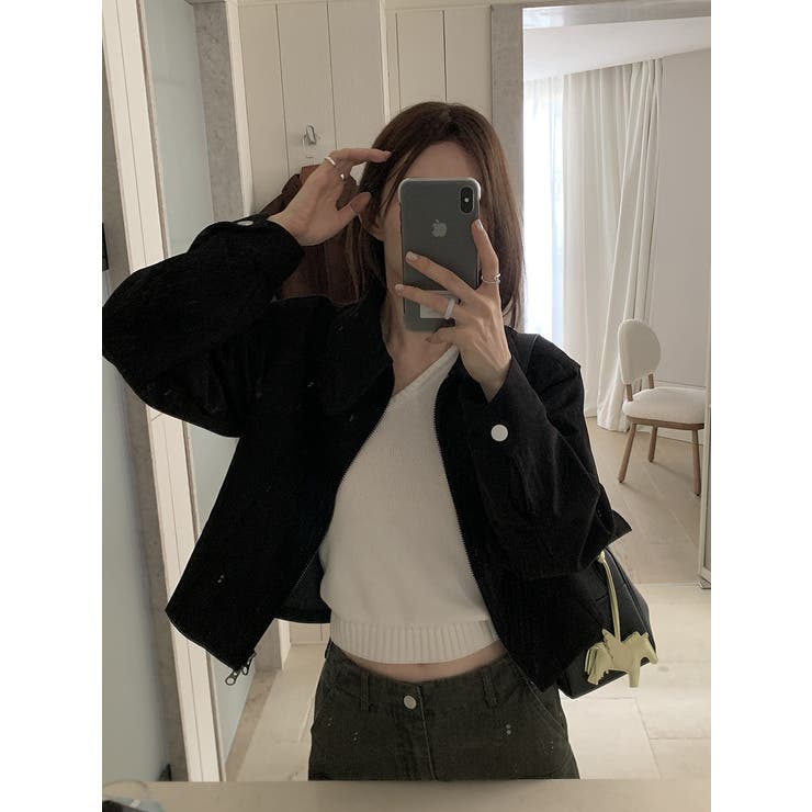 鹿の毛皮の綿毛ショートジャケット | Ulysses | 詳細画像8 