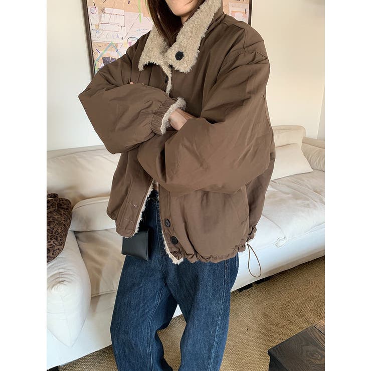 ブラウン | リバーシブルボアジャケット | Ulysses