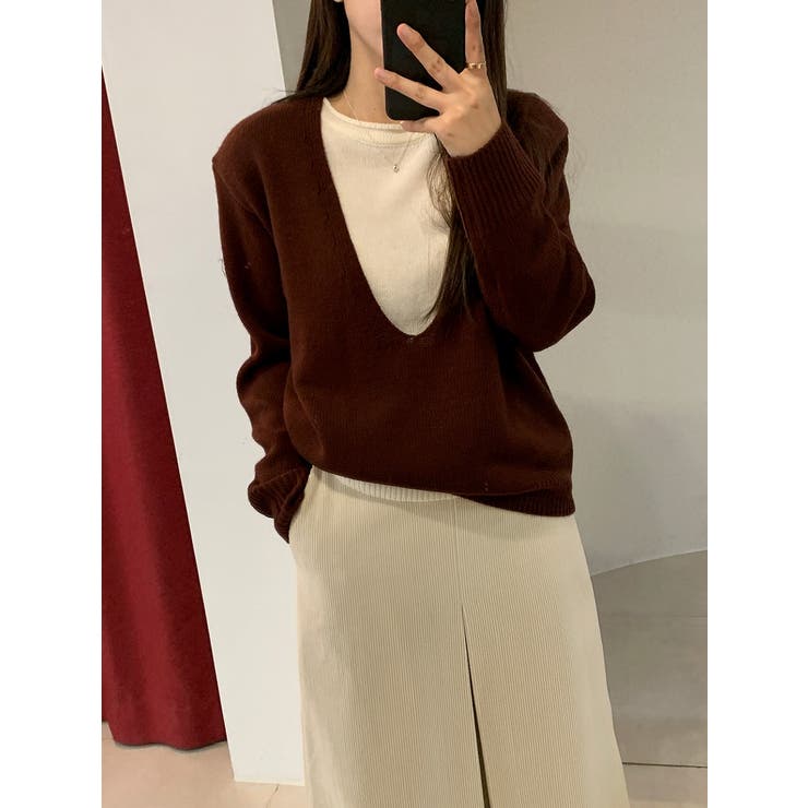 ボルドー | 配色セーター | Ulysses