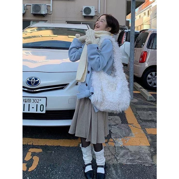 リボン襟付きダブルブレストメルトンジャケット | Ulysses | 詳細画像1 